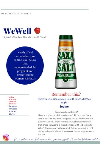 wewell, issue 6, iodine, healthy brain, healthy pregnancy, healthy child